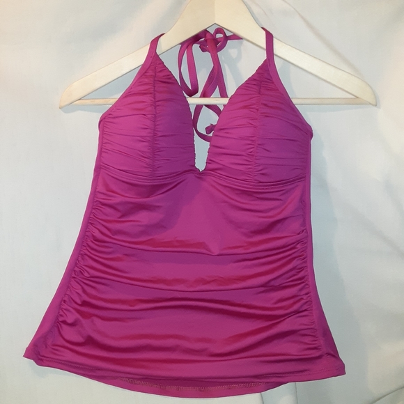Apt. 9 Other - Apt 9 Swim Suit Pink Tankini Top Plunging Pleated